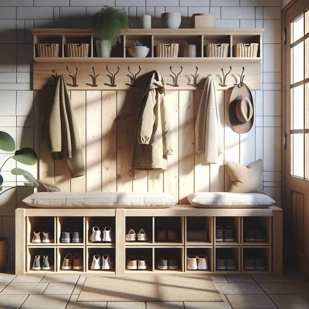 featured how to create a diy entryway mudroom bench