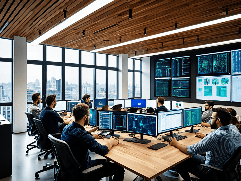 Software engineering professionals at work