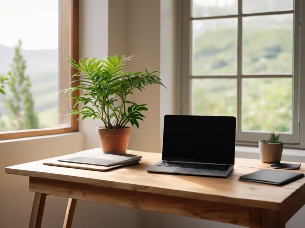 Digital Minimalism serene landscape