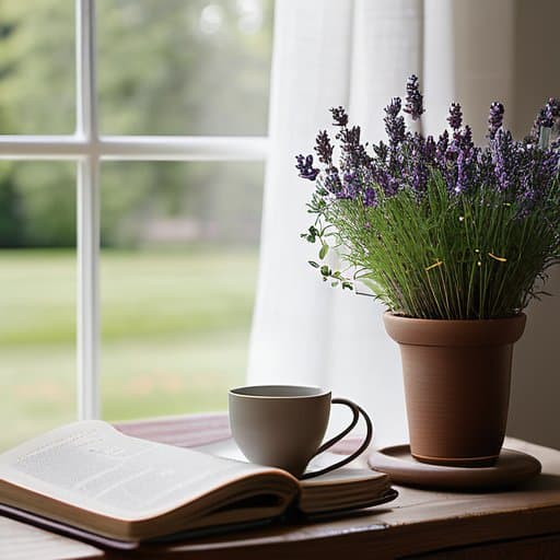 Calm workspace illustrating slow living routines