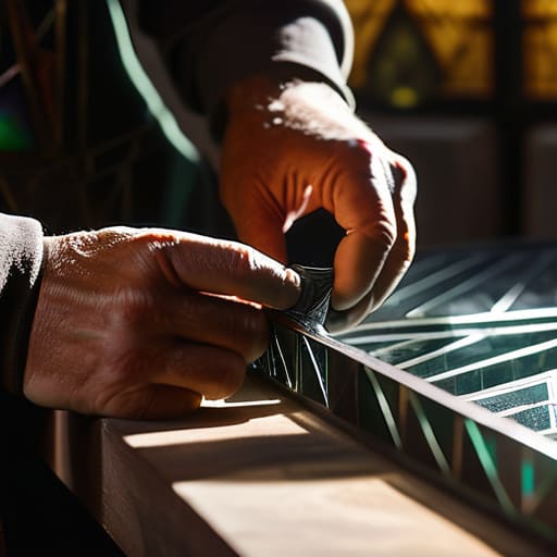 Securing glass panel stability and tension.