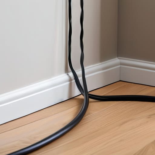 How to run cable tidily along a skirting board.